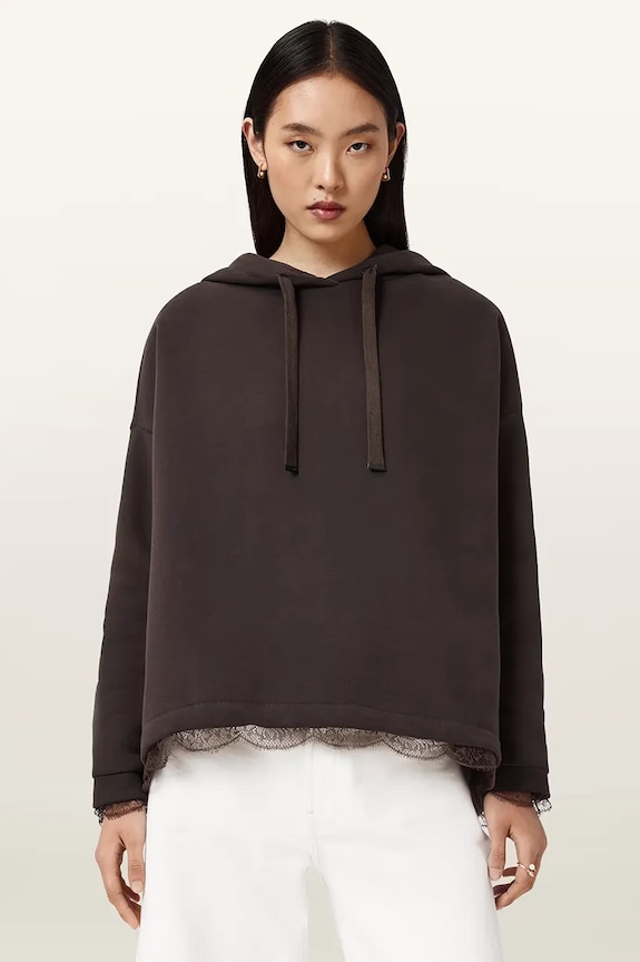 AllSaints bluză NIA uni maro W027JE