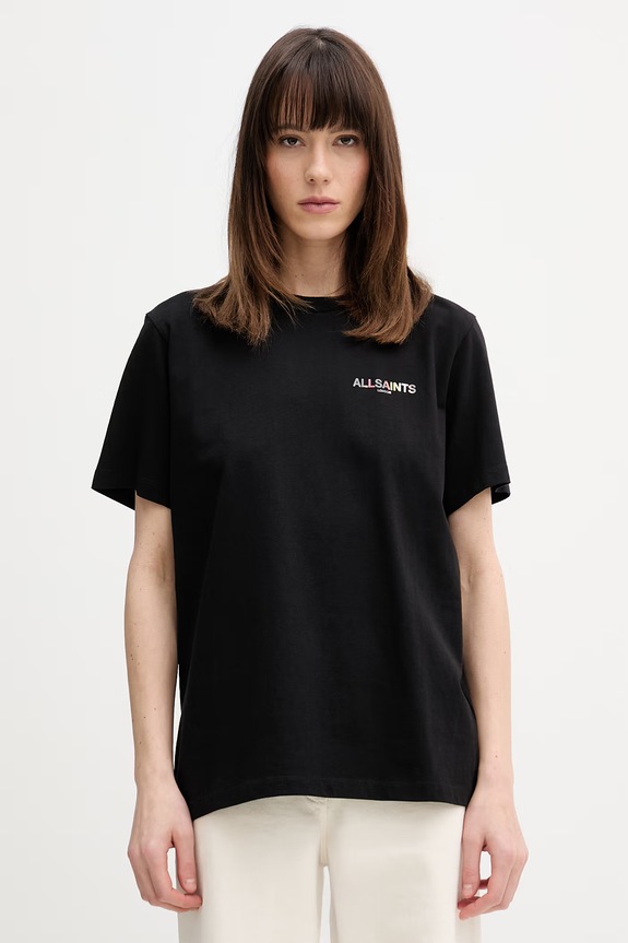 Odzież AllSaints t-shirt bawełniany BLAZE W032JE czarny