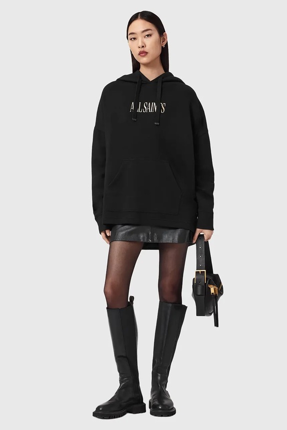 Odzież AllSaints bluza bawełniana CORA W034JE czarny