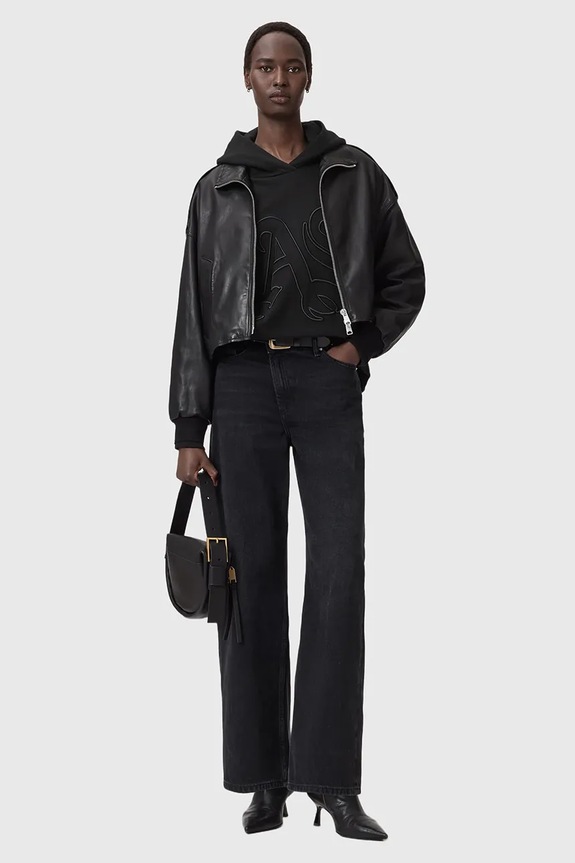 Bavlnená mikina AllSaints ARTIA W065JE čierna