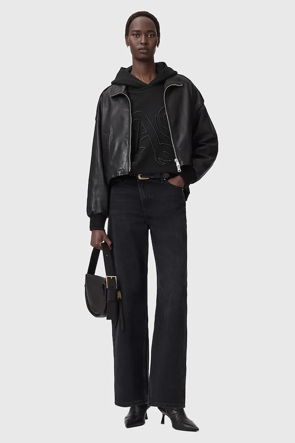 Bavlnená mikina AllSaints ARTIA W065JE čierna