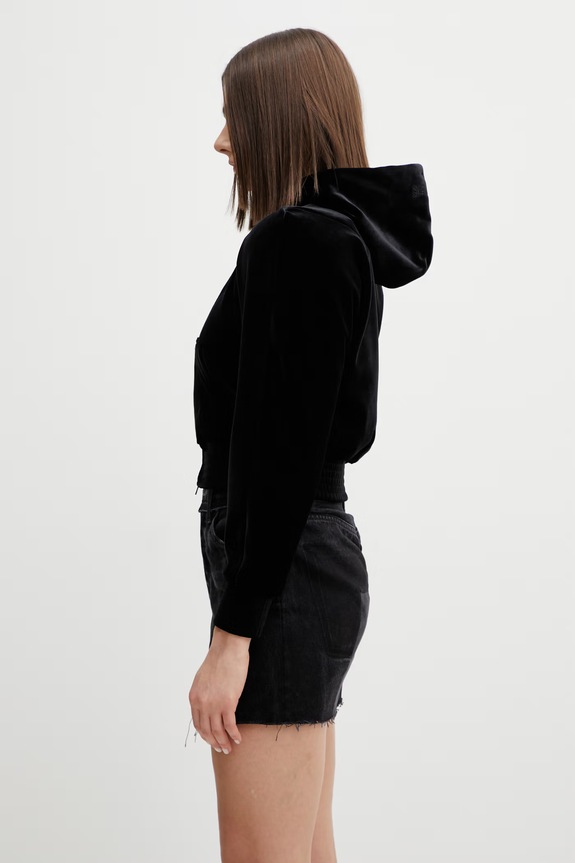 VETEMENTS bluza welurowa WE76ZU419B czarny SS26