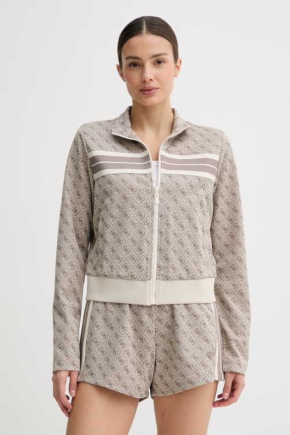 Guess dámska mikina na zips béžová V6GQ06.K2957