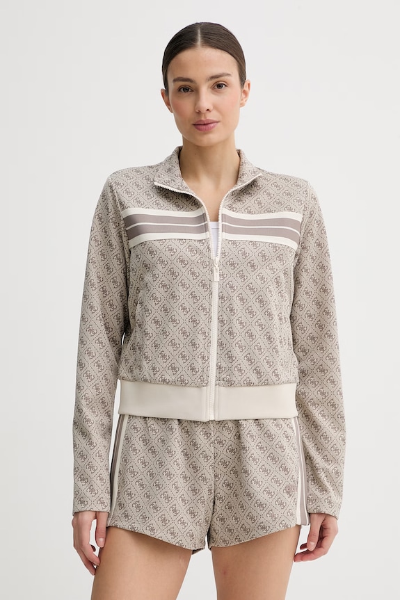 Guess dámska mikina na zips béžová V6GQ06.K2957