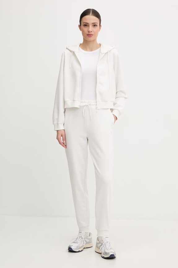 Guess hanorac cu fermoar pentru femei SILVY V6GQ15.K3093 alb SS26