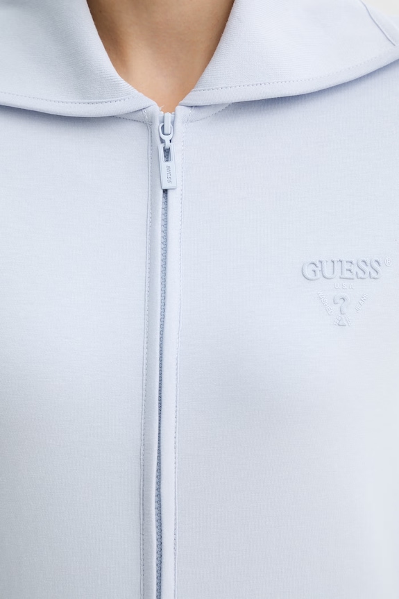 Guess mikina na zips dámska bavlnená HABI V6GQ16.K3153 modrá