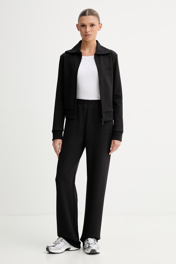 Guess bluza rozpinana damska bawełniana HABI V6GQ16.K3153 czarny SS26
