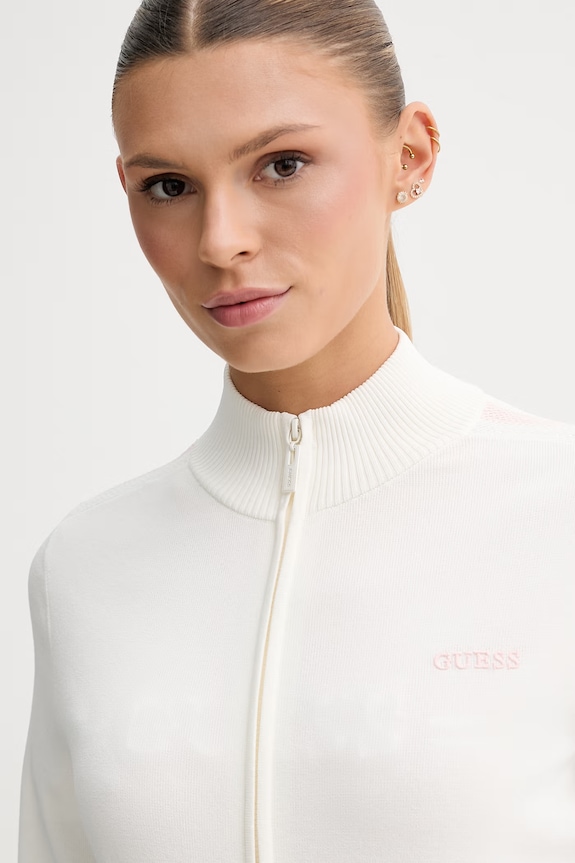 Guess mikina na zips dámska GABRY béžová V6GR12.Z0752