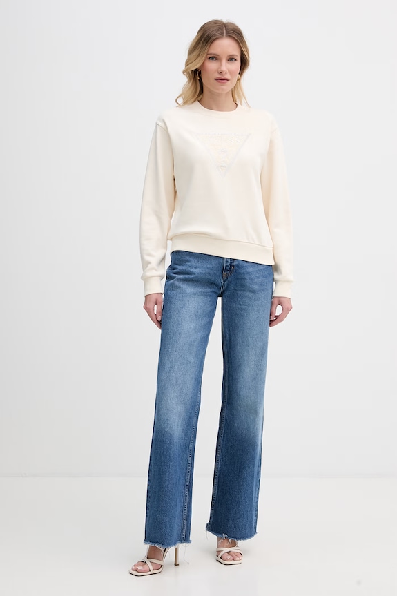 Guess mikina dámska W6GQ09.K3183 béžová SS26