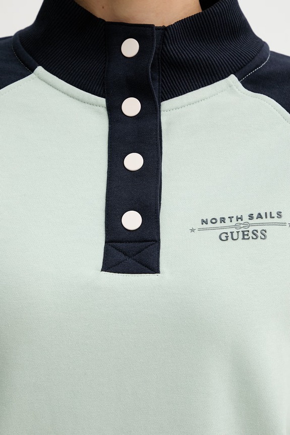 Guess mikina dámska X NORTH SAILS W6GQ12.K3481 zelená