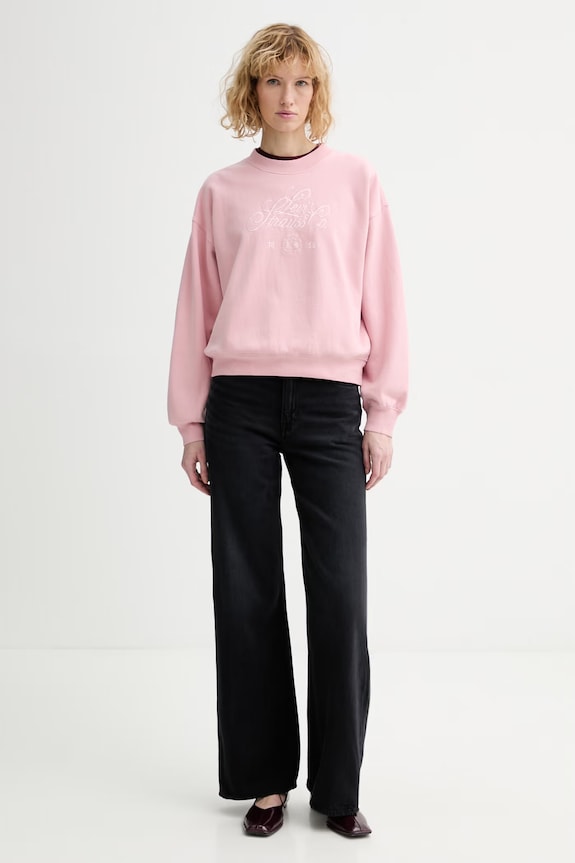 Levi's bluză GR VINTAGE BOXY CREW 005OZ roz SS26