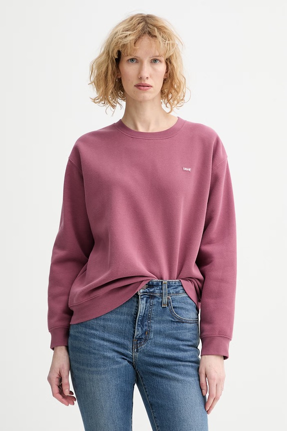 Levi's bluză EVERYDAY SWEATSHIRT uni roz A5942.0061