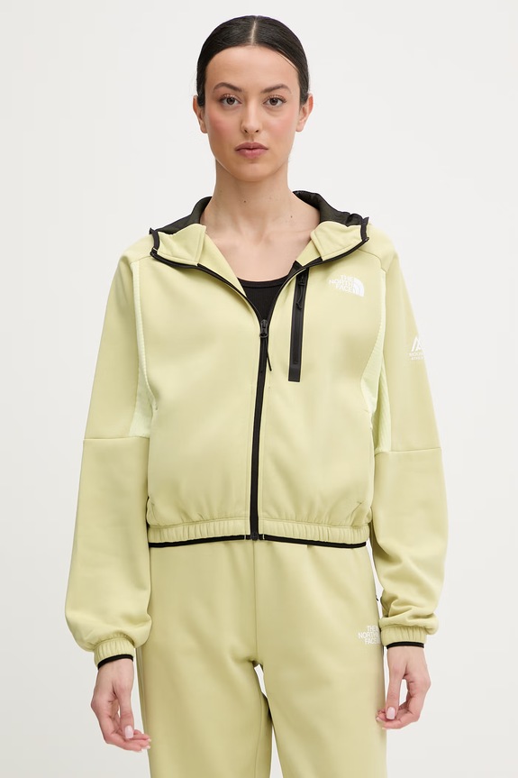 The North Face bluza MOUNTAIN ATHLETICS z kapturem żółty NF0A8DXXG731