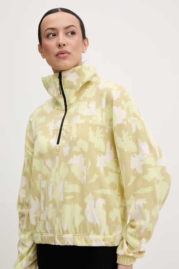 The North Face tréningová mikina dámska flísová MOUNTAIN ATHLETICS žltá NF0A8E30MKO1