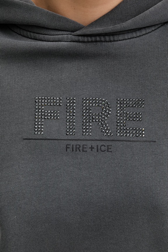 BOGNER Fire+Ice mikina s kapucňou dámska bavlnená SIBEL 84929609 sivá