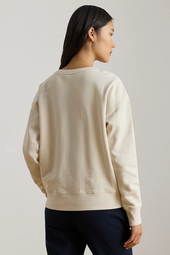 Lauren Ralph Lauren hanorac pentru femei, din bumbac 200P10151 bej SS26