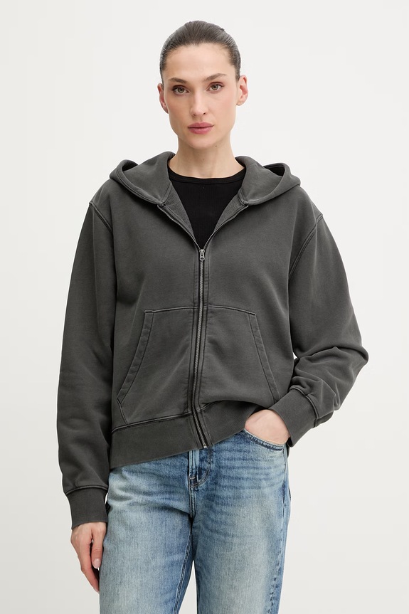 G-Star hanorac de bumbac Washed hdd zip relaxed uni gri D28754.D969