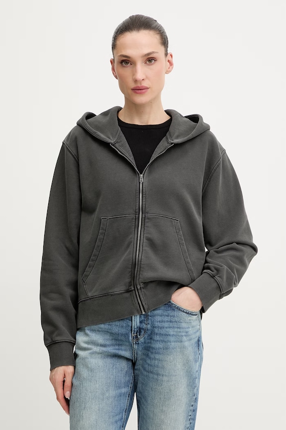 G-Star hanorac de bumbac Washed hdd zip relaxed uni gri D28754.D969