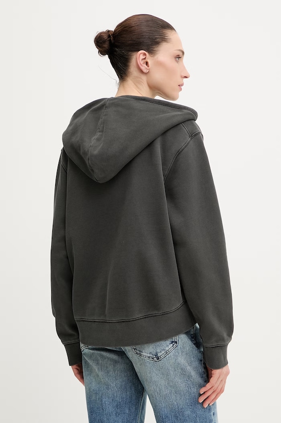 Îmbrăcăminte G-Star hanorac de bumbac Washed hdd zip relaxed D28754.D969 gri