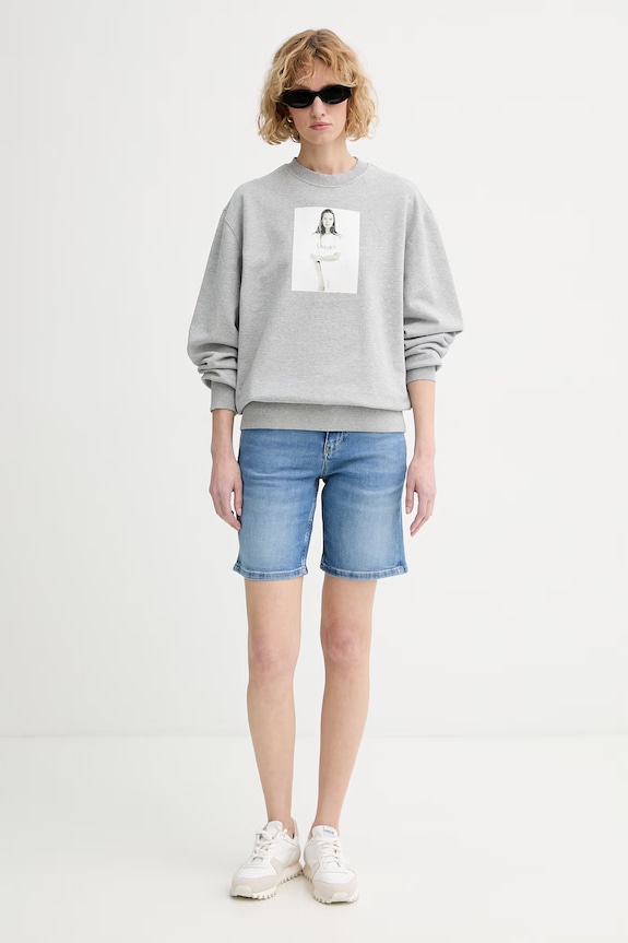 Calvin Klein hanorac pentru femei, din bumbac LV040502WF gri SS26