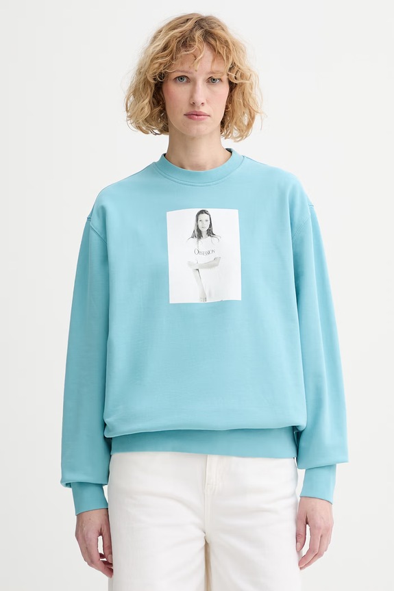 Calvin Klein hanorac pentru femei, din bumbac turcoaz LV040502WF
