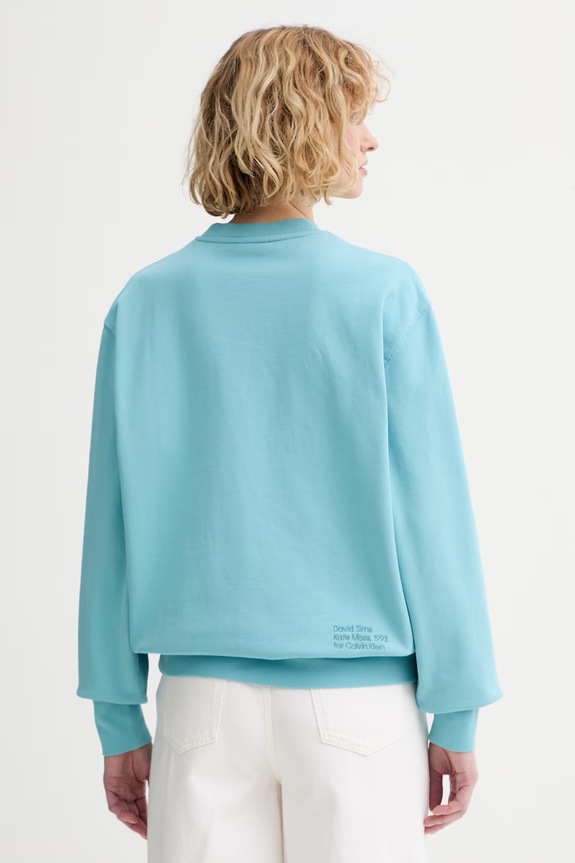 Îmbrăcăminte Calvin Klein hanorac pentru femei, din bumbac LV040502WF turcoaz