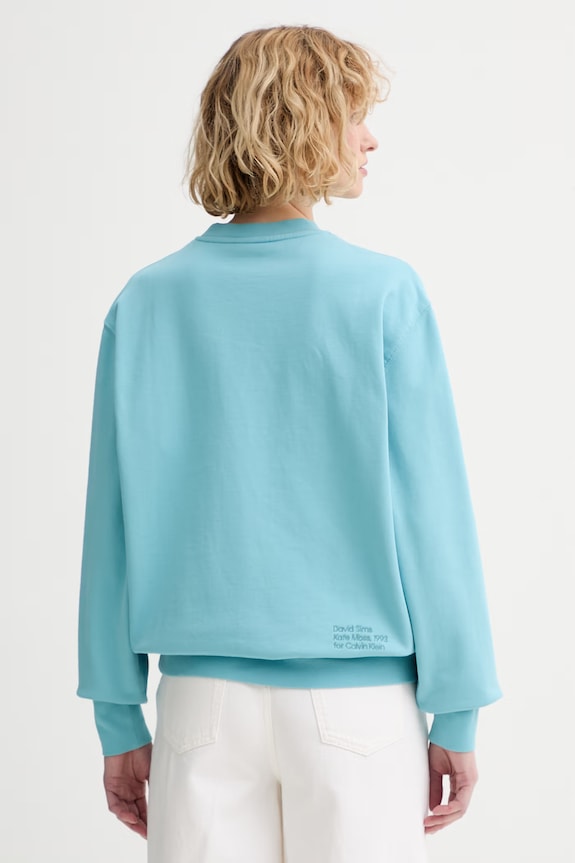 Îmbrăcăminte Calvin Klein hanorac pentru femei, din bumbac LV040502WF turcoaz