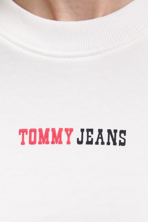 Tommy Jeans mikina dámská bavlněná DW0DW22362 bílá