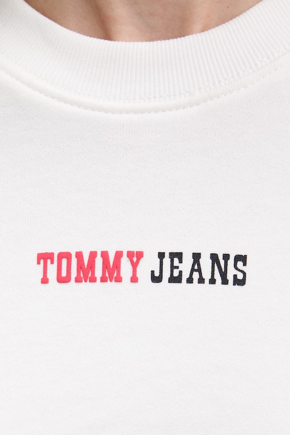 Tommy Jeans mikina dámská bavlněná DW0DW22362 bílá