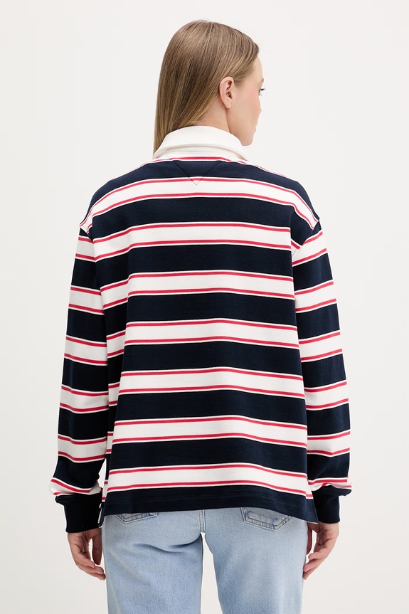 Odzież Tommy Jeans longsleeve damski bawełniany DW0DW22540 granatowy