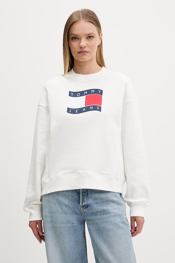 Tommy Jeans bluza damska bawełniana biały DW0DW22742
