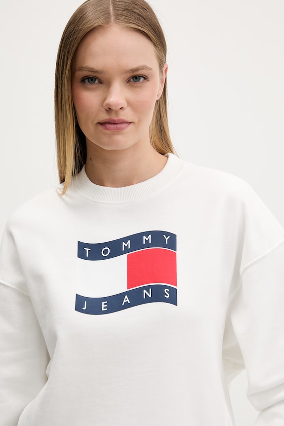 Tommy Jeans bluza damska bawełniana biały DW0DW22742