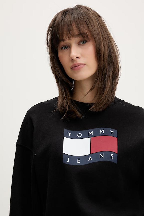 Tommy Jeans bluza damska bawełniana czarny DW0DW22742