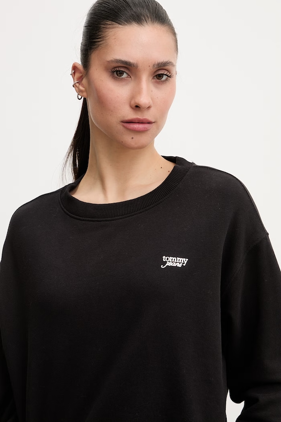 Tommy Jeans mikina dámská bavlněná černá DW0DW22996
