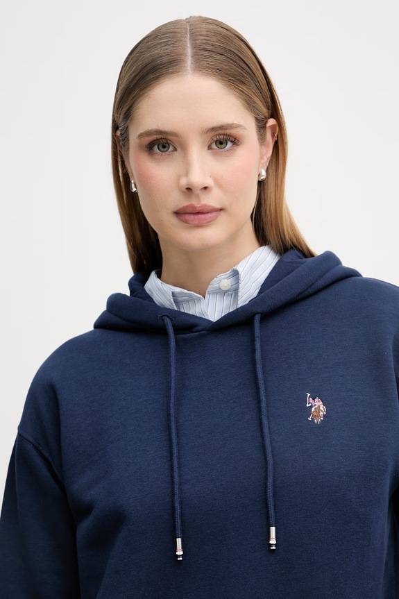 U.S. Polo Assn. Hanorac cu glugă pentru femei DHM bleumarin WUP2279