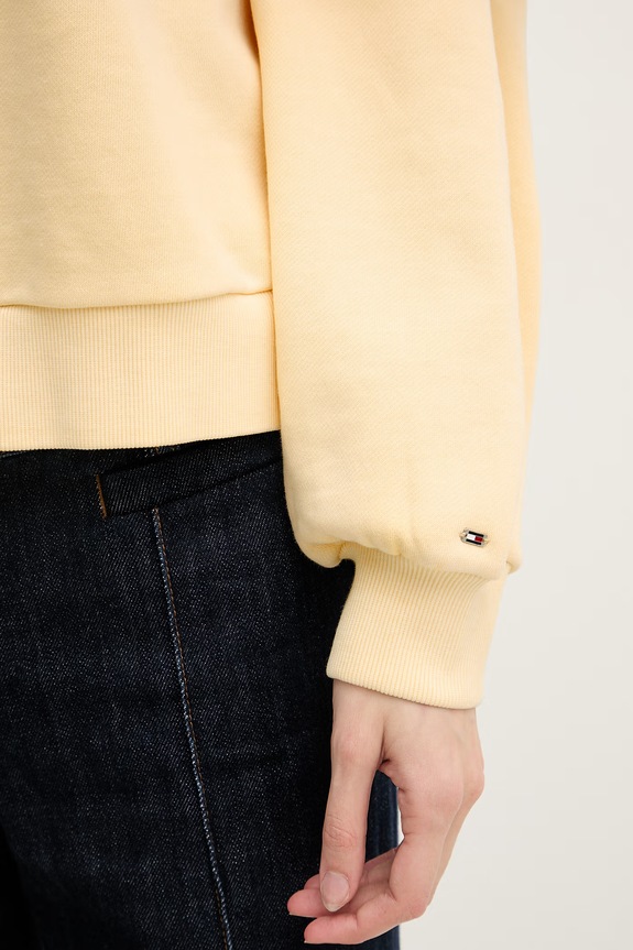 Tommy Hilfiger mikina dámska bavlnená WW0WW48733 žltá
