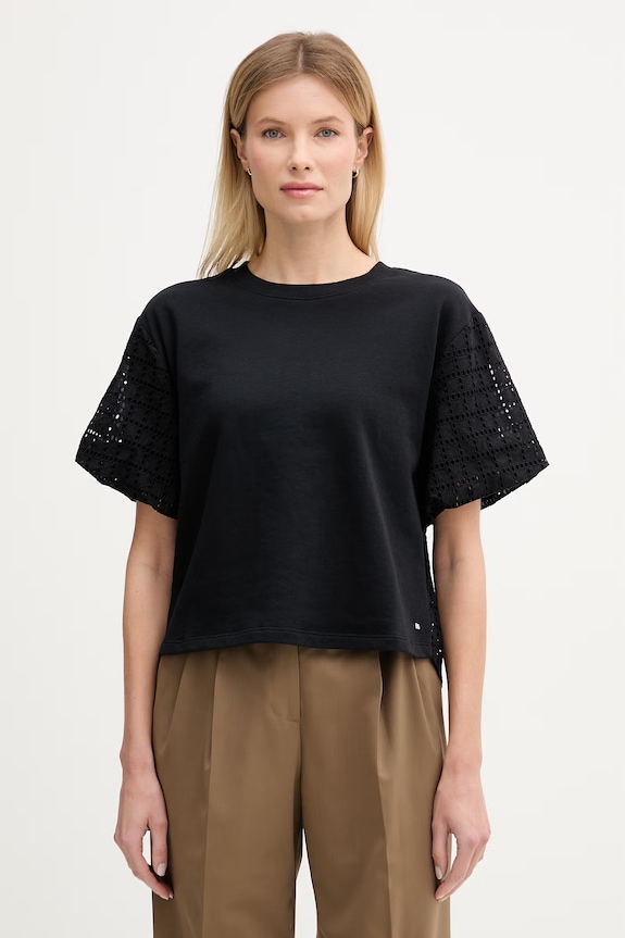Dkny t-shirt bawełniany bawełna czarny DJ6T1731