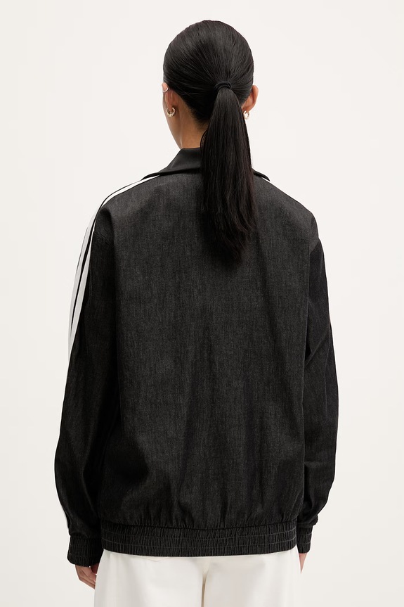 Одяг adidas Originals кофта, яка розстібається жіноча бавовняна KW8758 чорний
