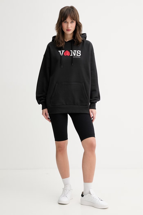 Vans bluza z kapturem damska bawełniana VN000XDMBLK1 czarny SS26