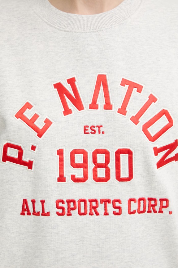 P.E Nation bluza damska z bawełną Backspin 261F118 szary