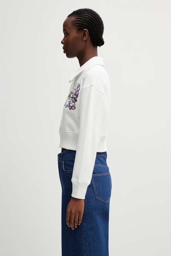Kenzo Sweat bluza bawełniana damska FG52SW5004MJ biały SS26
