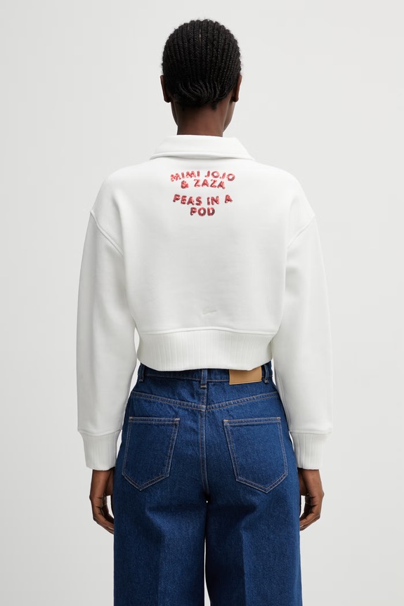 Odzież Kenzo Sweat bluza bawełniana damska FG52SW5004MJ biały