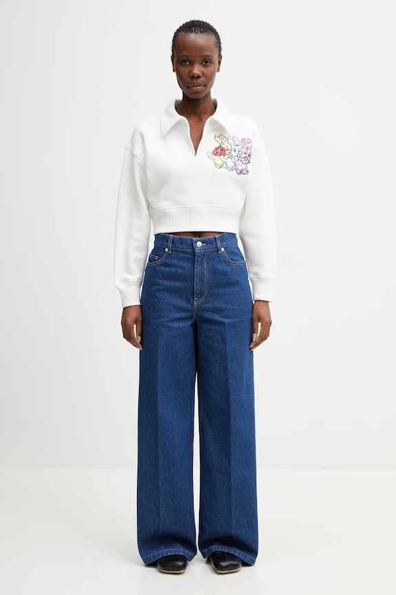 Kenzo Sweat bluza bawełniana damska FG52SW5004MJ biały
