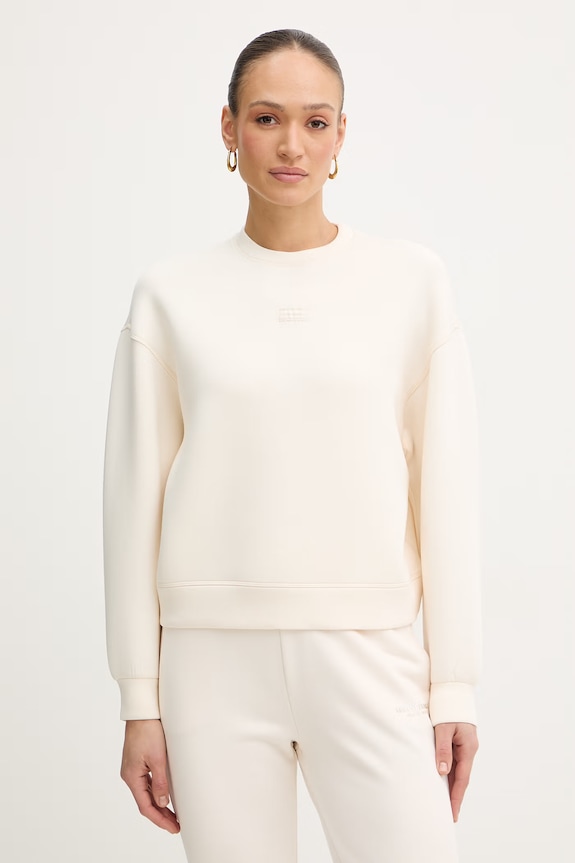 Armani Exchange mikina dámska bez kapucne béžová XW002041.AF21290
