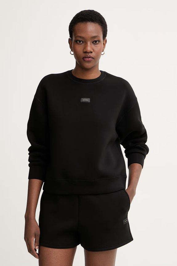 Armani Exchange mikina dámska bez kapucne čierna XW002041.AF21290
