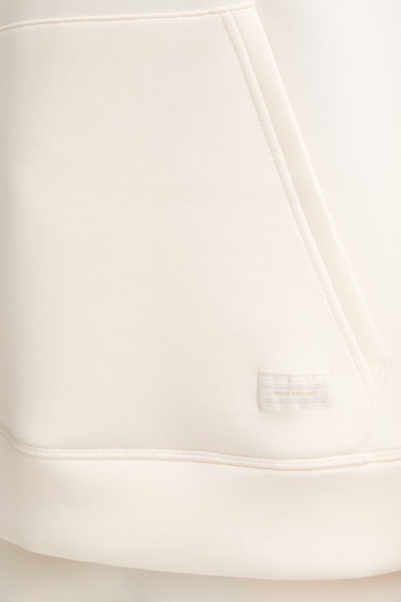 Armani Exchange mikina s kapucňou dámska s viskózou XW002042.AF21290 béžová