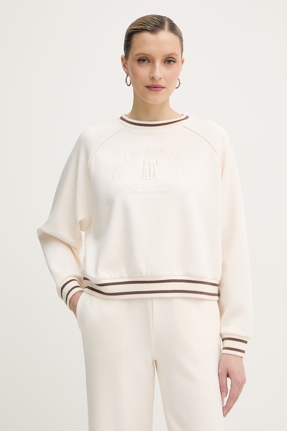 Armani Exchange bluza damska beżowy XW002072.AF10804