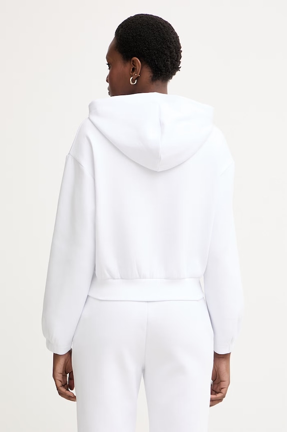 Oblečenie Armani Exchange mikina s kapucňou dámska bavlnená XW002217.AF10818 biela