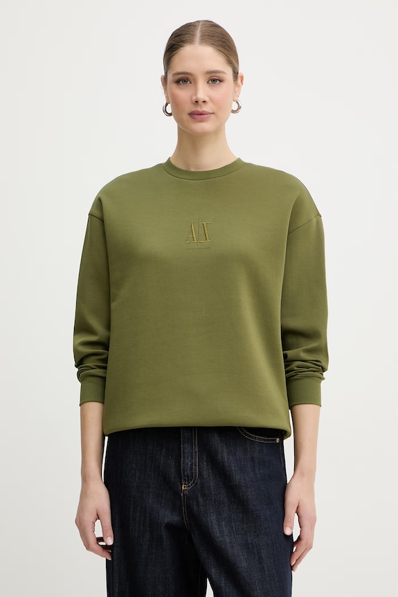 Armani Exchange mikina dámska zelená XW000821.AF10818