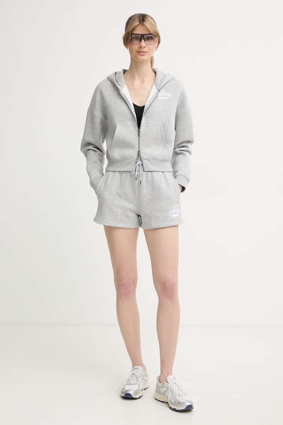 Under Armour bluza rozpinana z kapturem damska z bawełną Icon 6010978 szary SS26